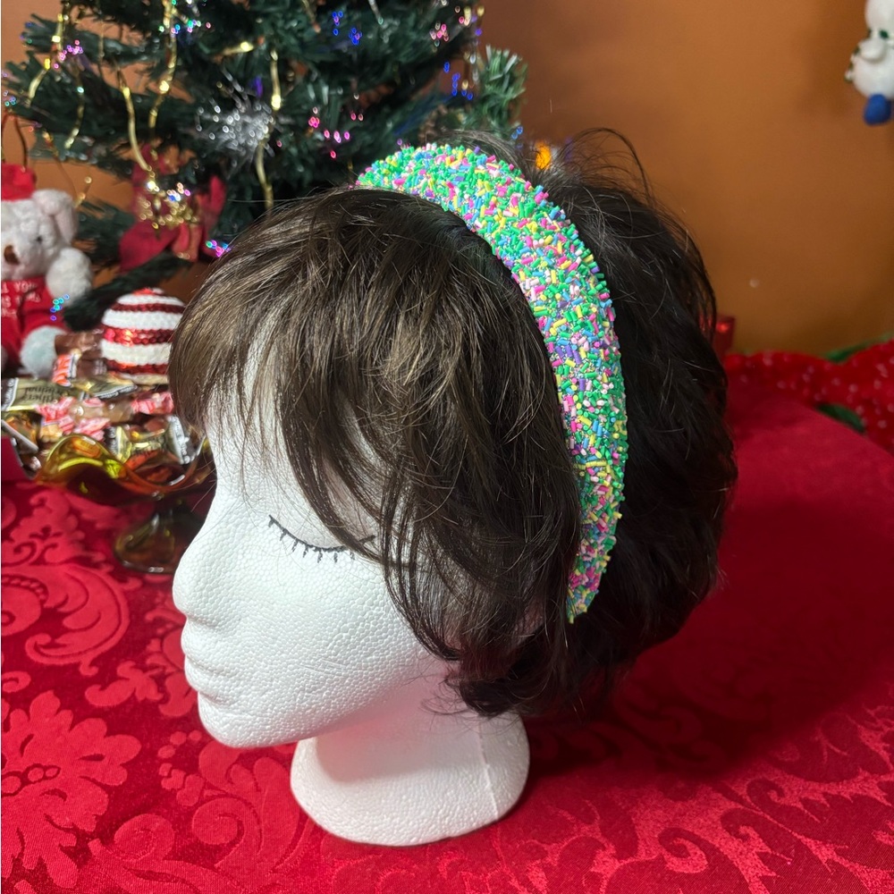 Green Candy Sprinkle Headband